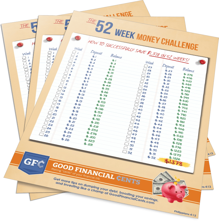 52 Week Money Savings Worksheet Challenge