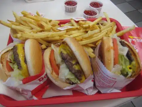 In N Out Burger Double Double and Fries