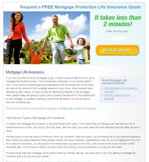 mortgage life insurance