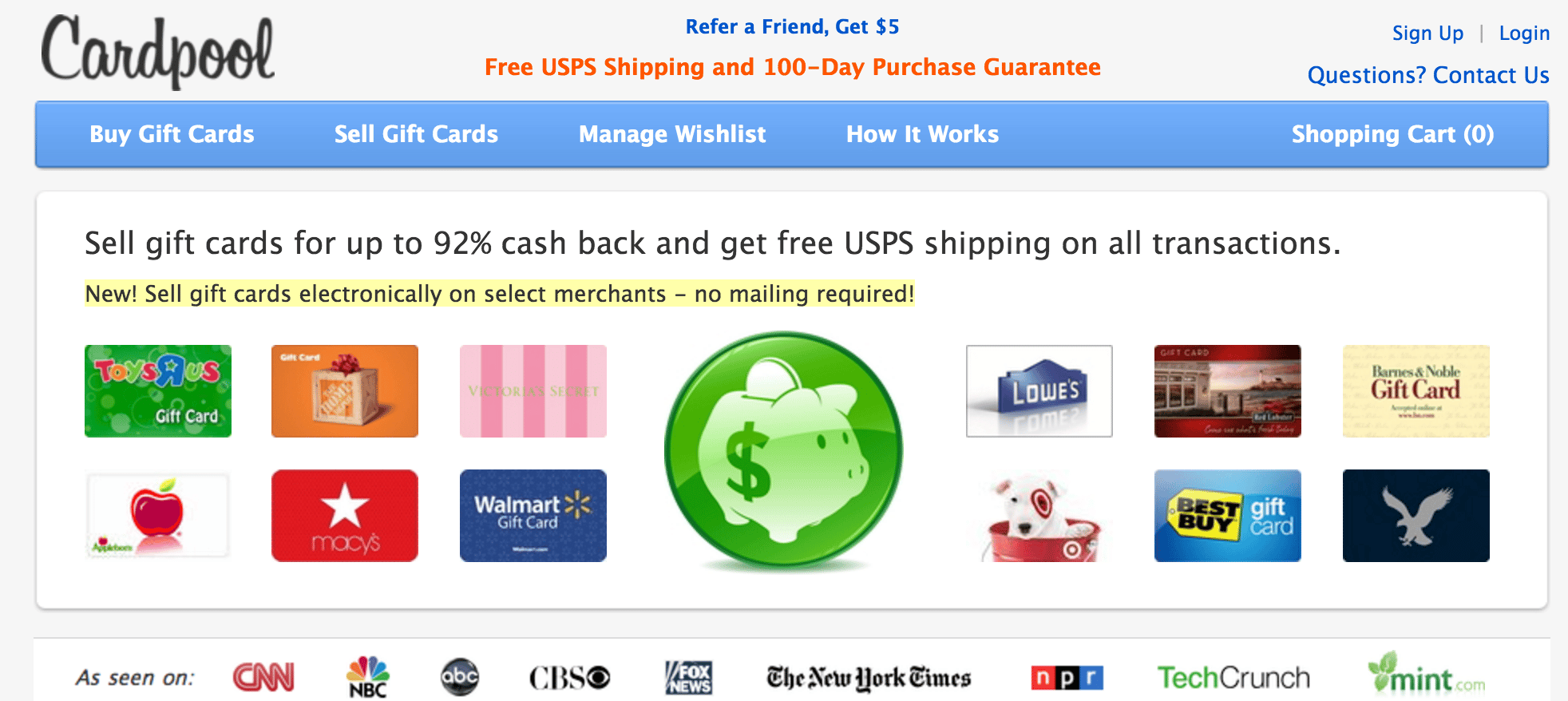 Cardpool.com — один из ведущих сайтов по продаже неиспользованных подарочных карт.