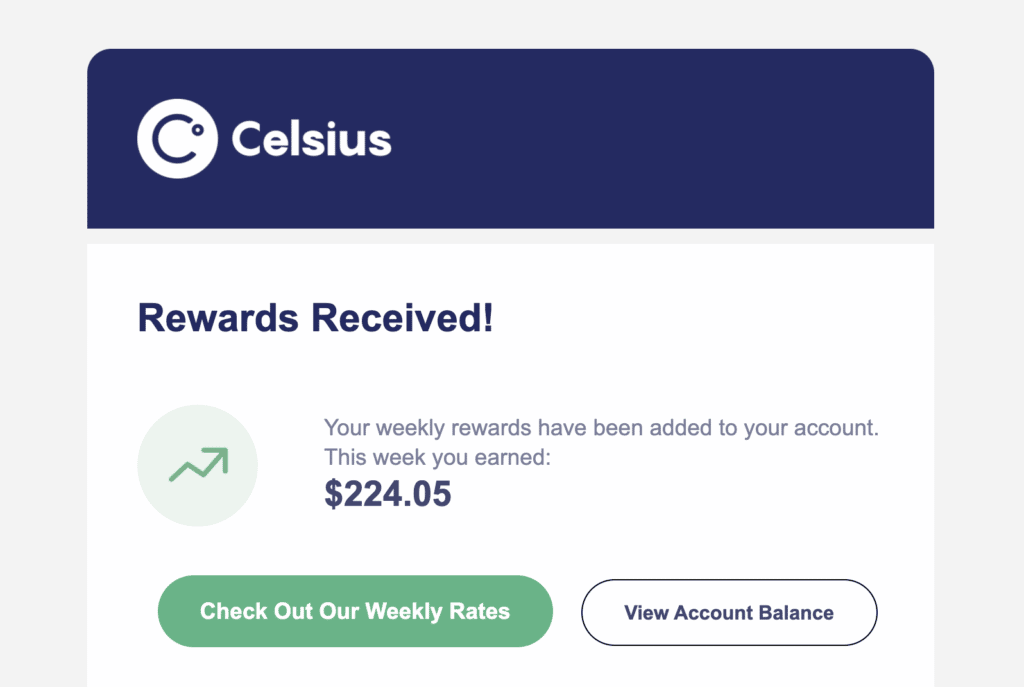 Celsius crypto savings account