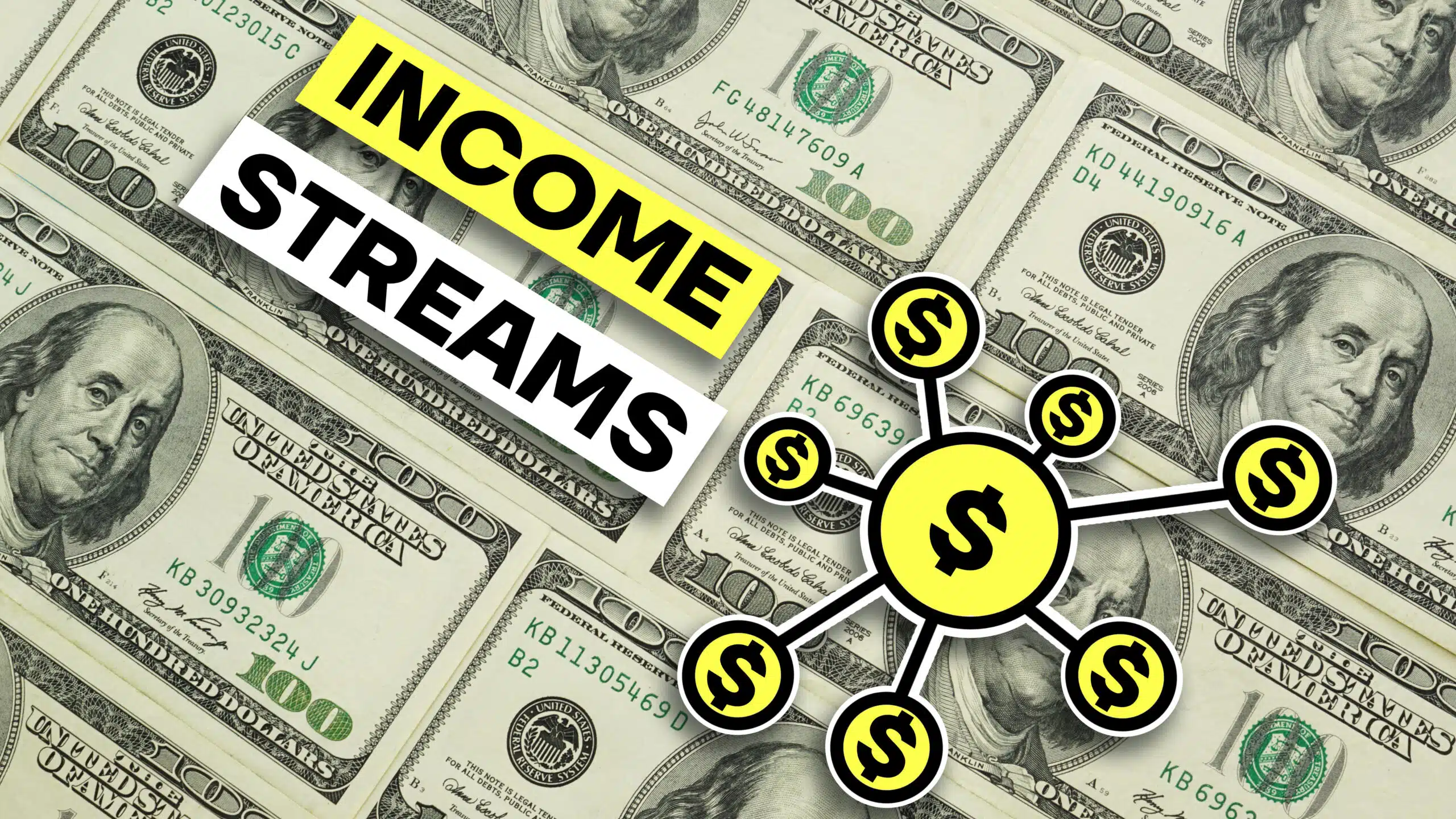 7 Income streams are shown using a text