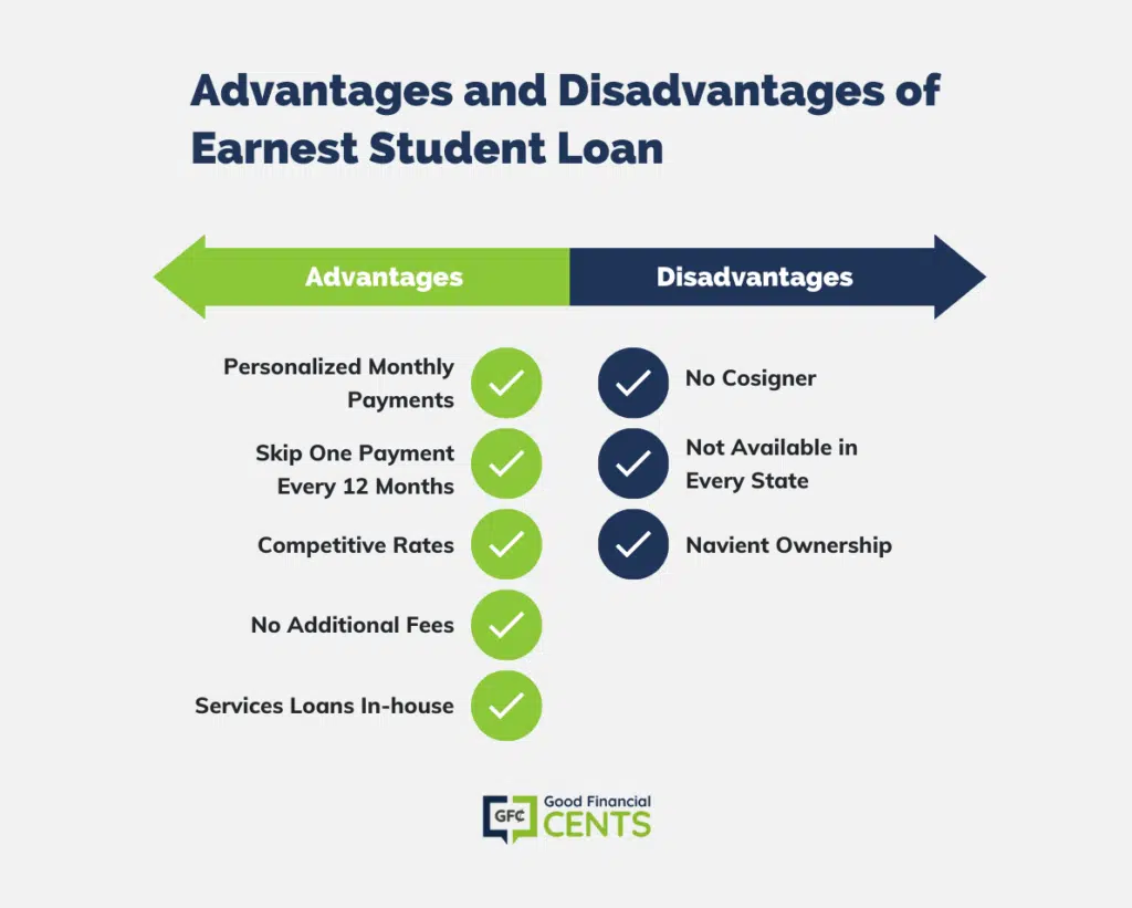 Advantage and disadvantages of earnest student loan
