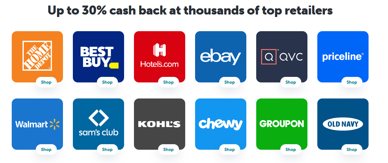 screenshot of iBotta retail partners